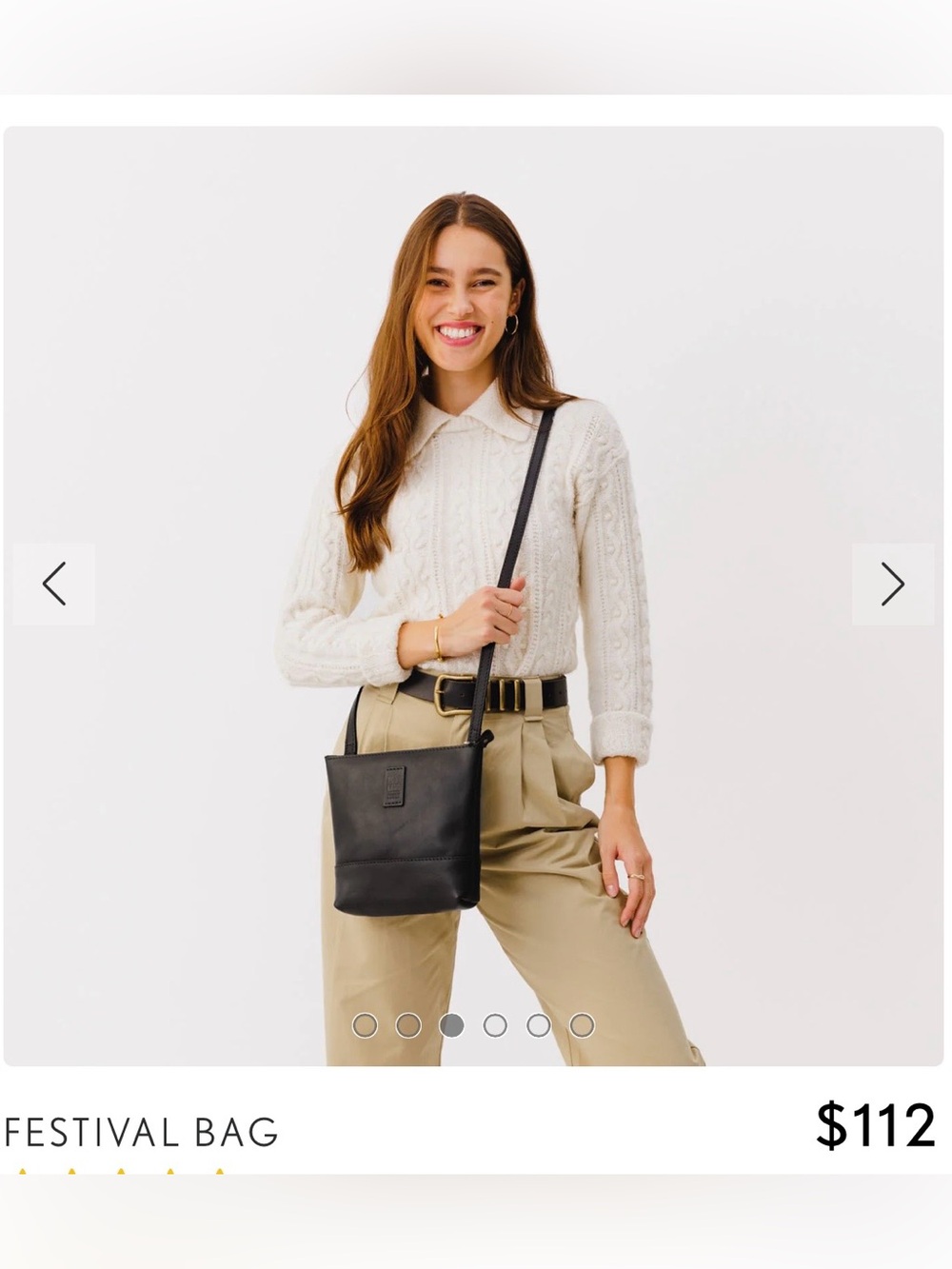 Portland Leather Festival Black Crossbody Bag